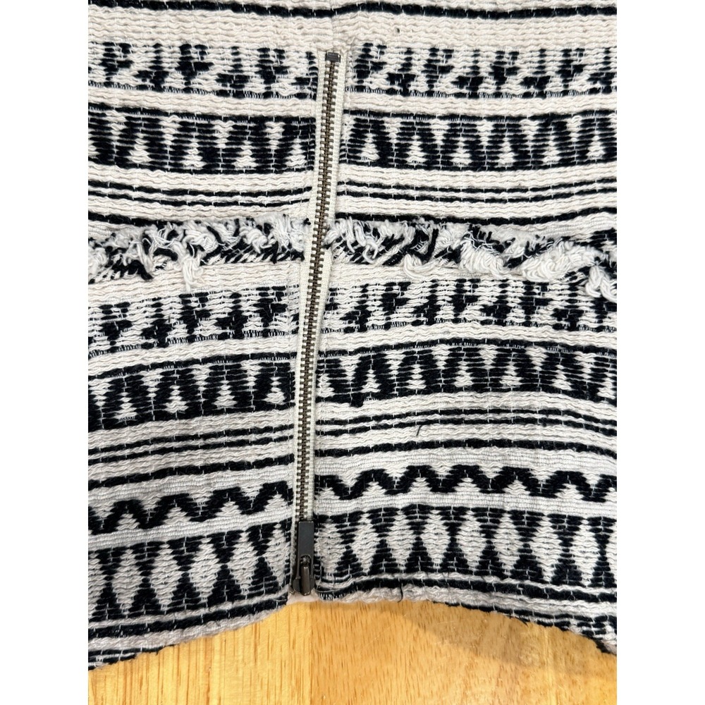 Banana Republic Sz. 0  Jacquard Tribal Geometric Midi Skirt Cream Black 2016 - Picture 11 of 11